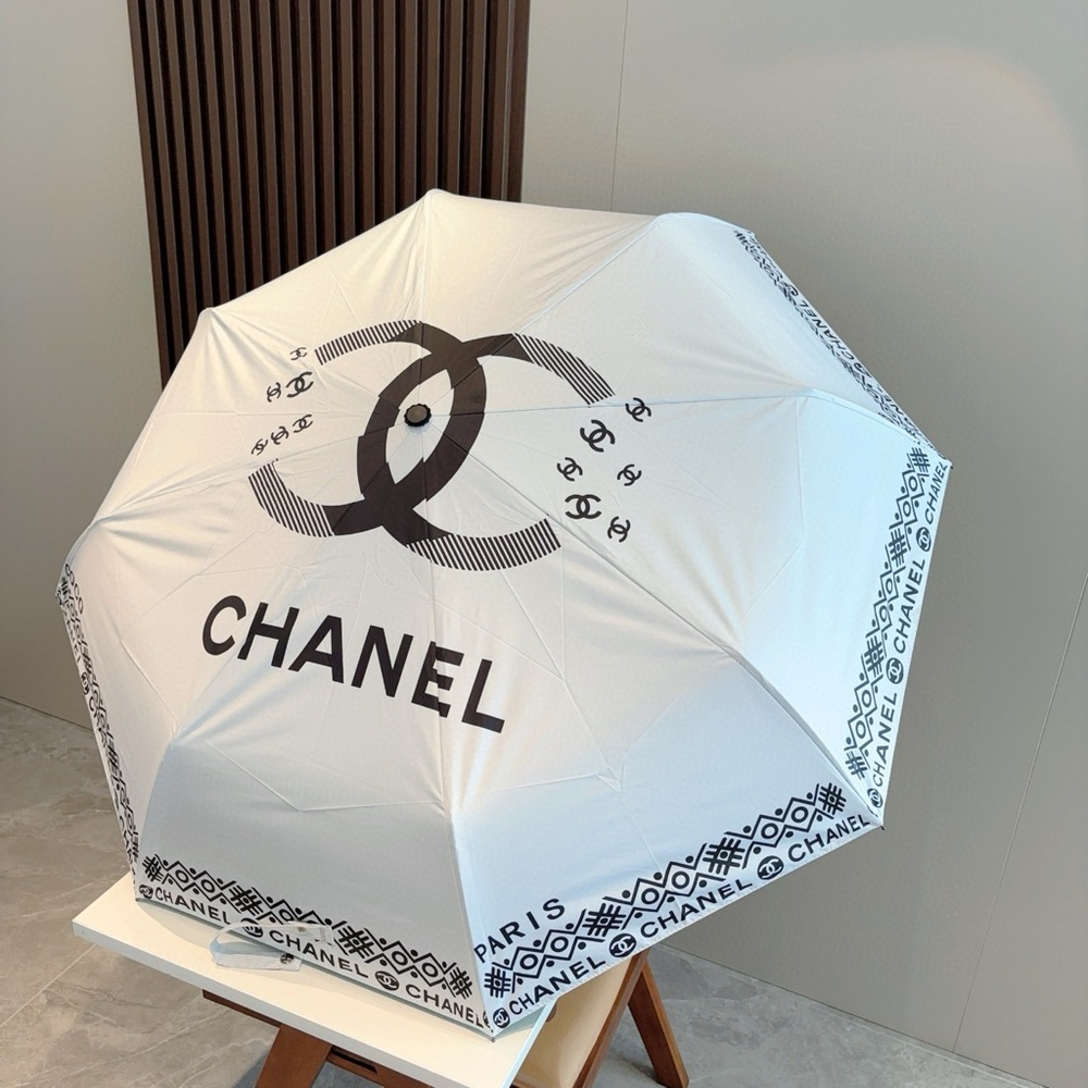 CHANEL Monochrome Logo Umbrella